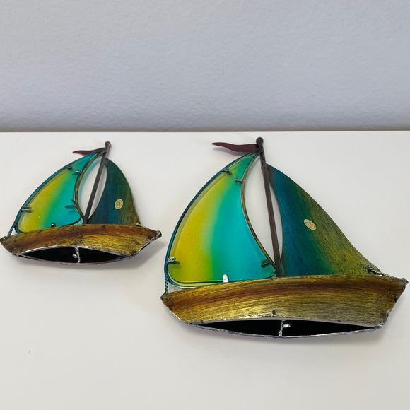 Stained glass sail boat - Picture 5 of 11